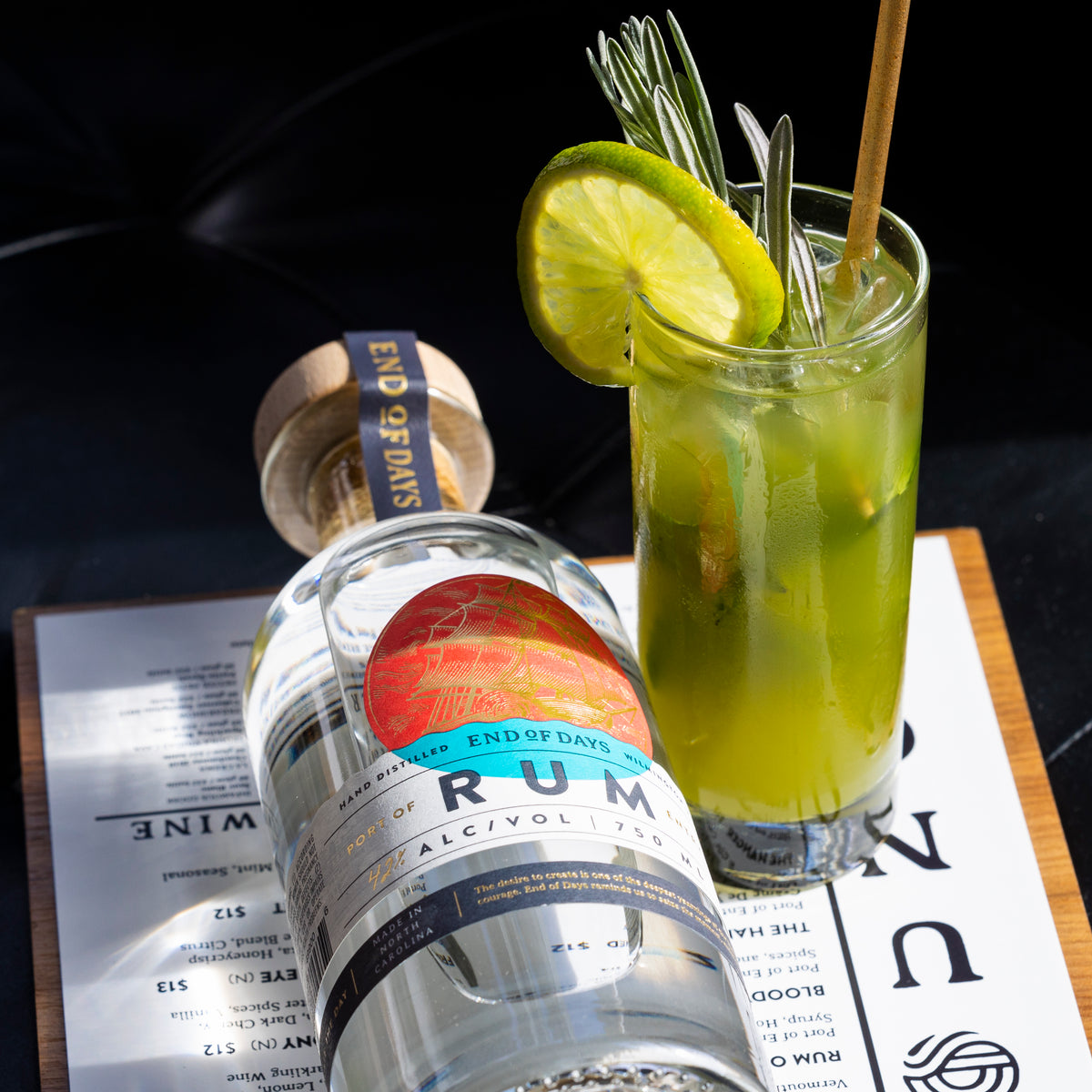Mojito made with Port of Entry Rum, garnished with lime and mint